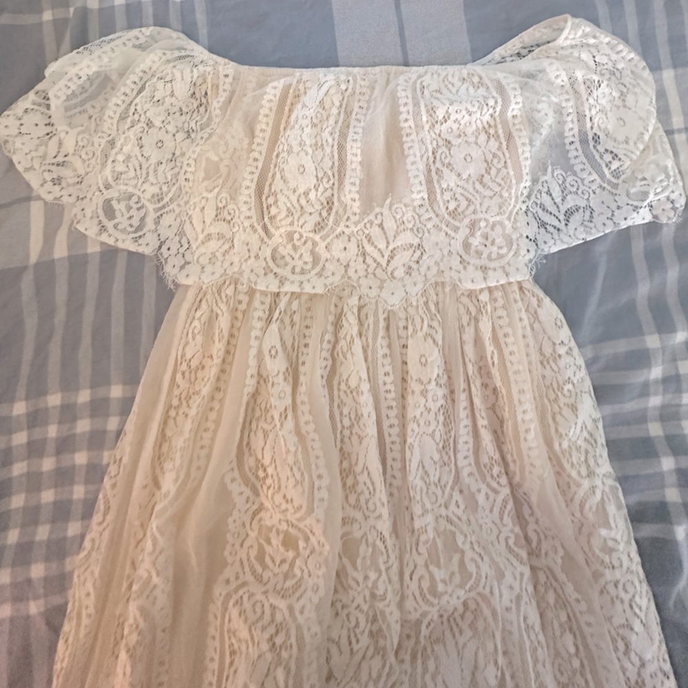 Baltic Born Off-White Lace Dress (optional maternity)